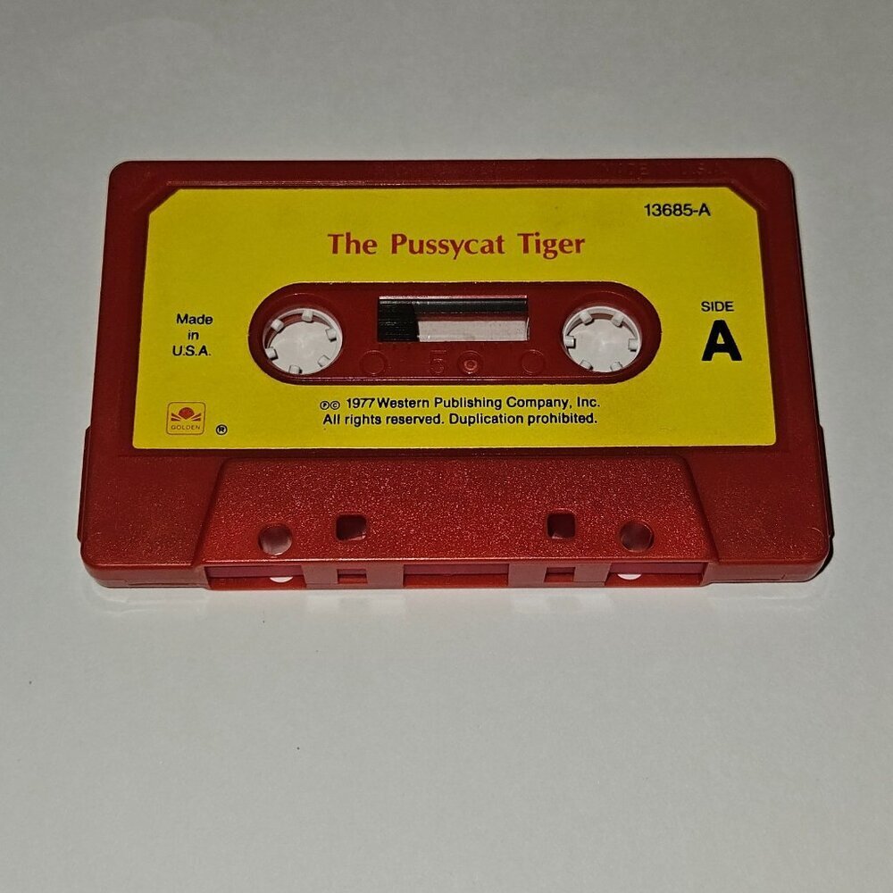 Pussycat Tiger Large Growly Bear Audio Cassette Tape Only 1977 Western Publishin